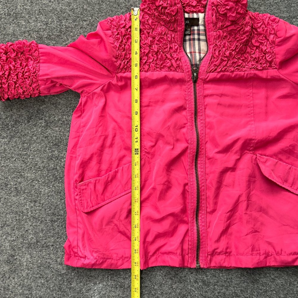 Luii Pink Ruffled Rouched Jacket Size M - Picture 2 of 6